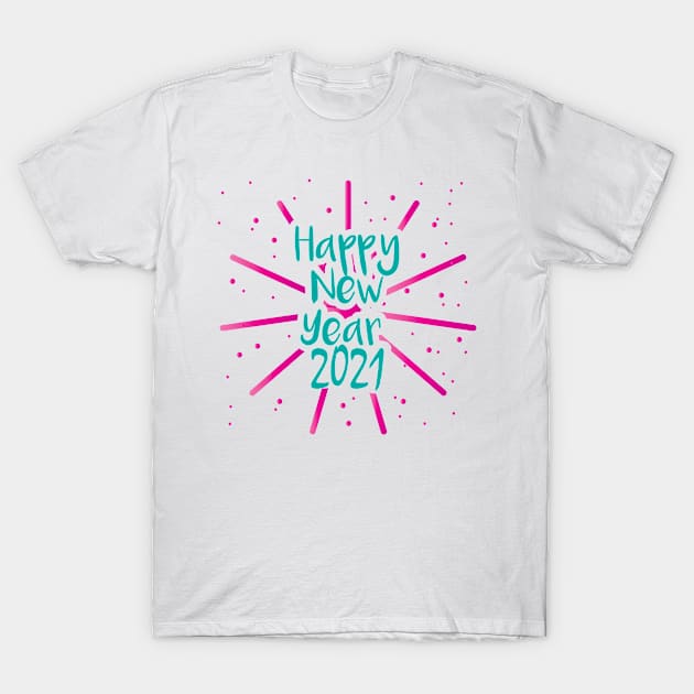 Happy new year 2021 T-Shirt by gold package